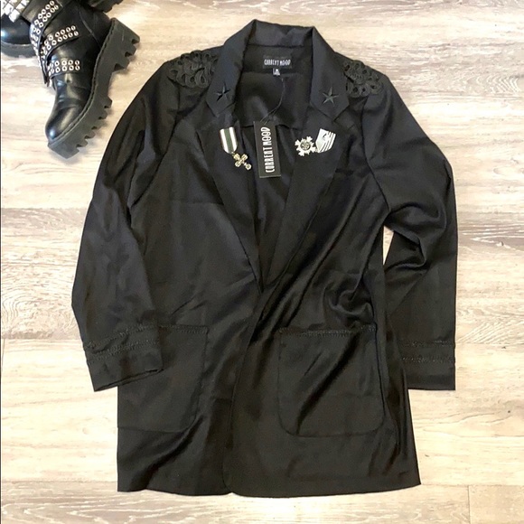 NWT DollsKill Current Mood Military Blazer - Picture 4 of 11